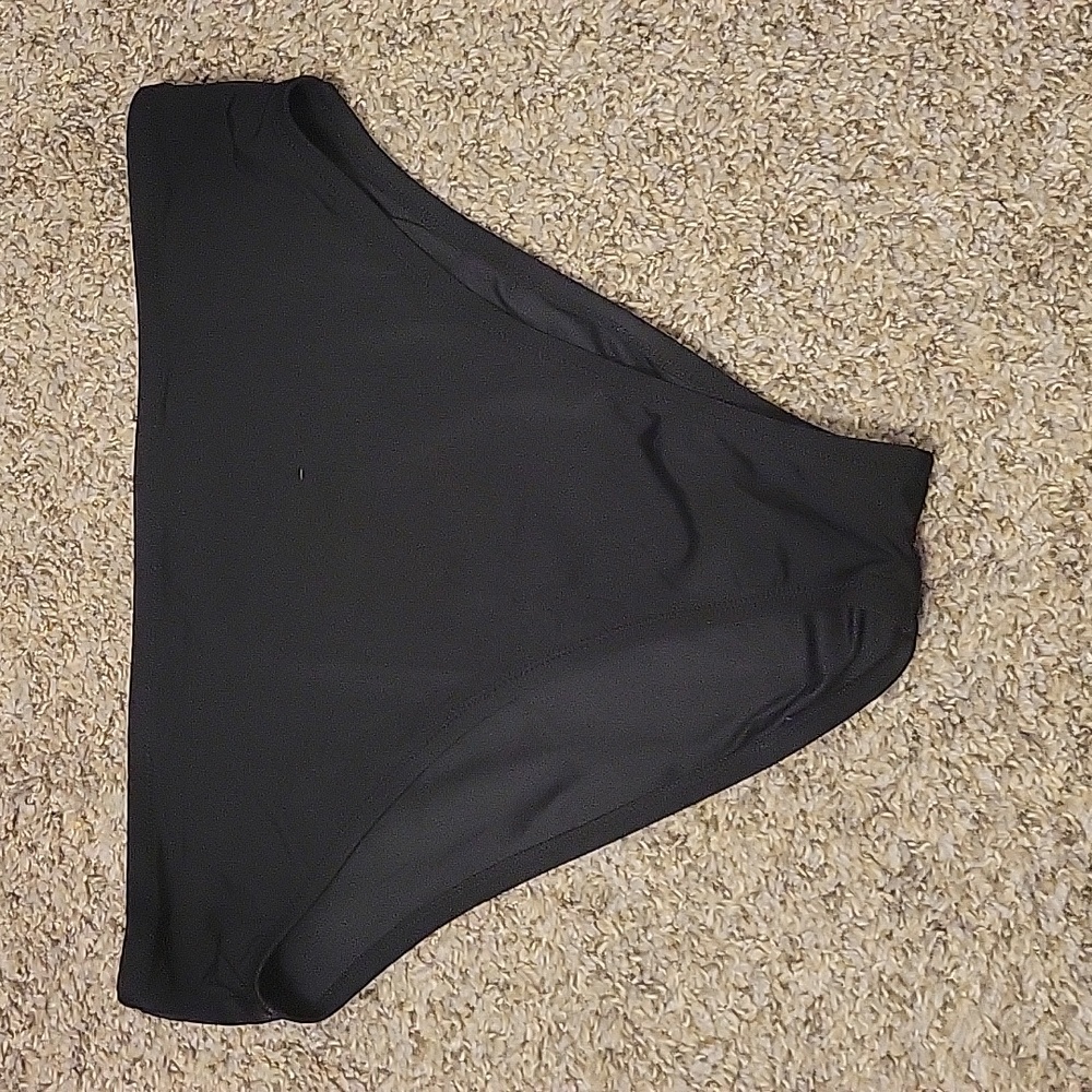 Plain Black High waisted Bikini Bottom